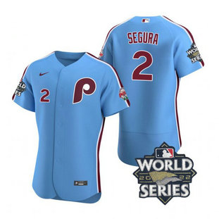 Phillies 2 Jean Segura Blue Nike 2022 World Series Flexbase Jersey Phillies 2 Jean Segura Blue Nike 2022 World Series Flexbase Jersey