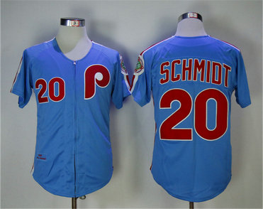 Phillies 20 Mike Schmidt Blue 1983 Throwback Jersey Phillies 20 Mike Schmidt Blue 1983 Throwback Jersey