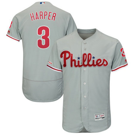 Phillies 3 Bryce Harper Gray 150th Patch Flexbase Collection Phillies 3 Bryce Harper Gray 150th Patch Flexbase Collection