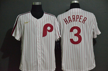 Phillies 3 Bryce Harper White 2020 Nike Throwback Cool Base Jersey Phillies 3 Bryce Harper White 2020 Nike Throwback Cool Base Jersey