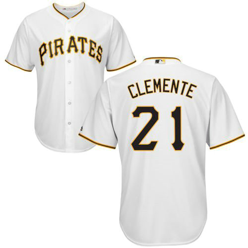 Pirates #21 Roberto Clemente White New Cool Base Stitched Baseball Jersey Pirates #21 Roberto Clemente White New Cool Base Stitched Baseball Jersey