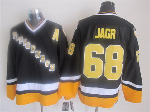 Pittsburgh Penguins #68 Jaromir Jagr 1993 Black Throwback CCM Jersey Pittsburgh Penguins #68 Jaromir Jagr 1993 Black Throwback CCM Jersey