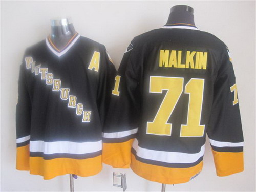 Pittsburgh Penguins #71 Evgeni Malkin 1993 Black Throwback CCM Jersey Pittsburgh Penguins #71 Evgeni Malkin 1993 Black Throwback CCM Jersey
