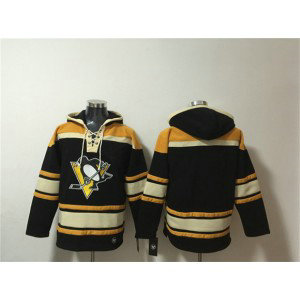 Pittsburgh Penguins Blank Black Lace-Up Pullover Hoodie Pittsburgh Penguins Blank Black Lace-Up Pullover Hoodie