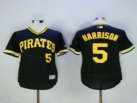 Pittsburgh Pirates #5 Josh Harrison Black Pullover 2016 Flexbase Majestic Baseball Jersey Pittsburgh Pirates #5 Josh Harrison Black Pullover 2016 Flexbase Majestic Baseball Jersey