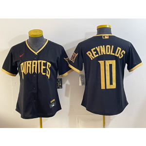 Pittsburgh Pirates 10 Reynolds Black 2026 City Connect Cool Base Youth Jersey Pittsburgh Pirates 10 Reynolds Black 2026 City Connect Cool Base Youth Jersey