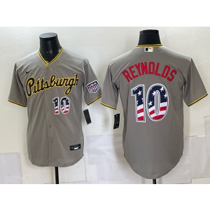 Pittsburgh Pirates 10 Reynolds Grey USA 250 Fourth of July Men Jersey Pittsburgh Pirates 10 Reynolds Grey USA 250 Fourth of July Men Jersey