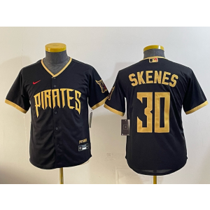 Pittsburgh Pirates 30 Skenes Black 2026 City Connect Cool Base Youth Jersey Pittsburgh Pirates 30 Skenes Black 2026 City Connect Cool Base Youth Jersey