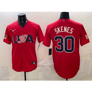 Pittsburgh Pirates 30 Skenes Red World Cup Cool Base Men Jersey Pittsburgh Pirates 30 Skenes Red World Cup Cool Base Men Jersey