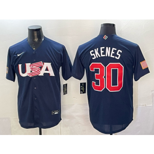 Pittsburgh Pirates 30 Skenes World Cup Navy Cool Base Men Jersey Pittsburgh Pirates 30 Skenes World Cup Navy Cool Base Men Jersey