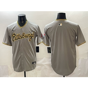 Pittsburgh Pirates Blank Grey Cool Base Men Jersey Pittsburgh Pirates Blank Grey Cool Base Men Jersey
