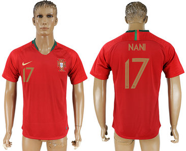 Portugal 17 NANI Home 2018 FIFA World Cup Thailand Soccer Jersey