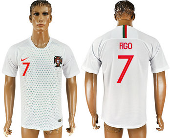 Portugal 7 FIGO Away 2018 FIFA World Cup Thailand Soccer Jersey Portugal 7 FIGO Away 2018 FIFA World Cup Thailand Soccer Jersey