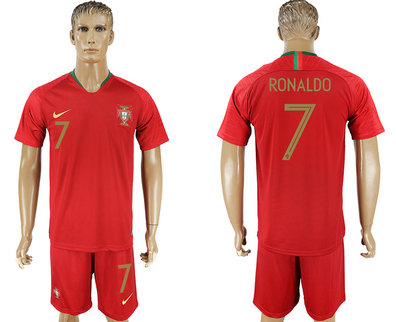 Portugal 7 RONALDO Home 2018 FIFA World Cup Soccer Jersey Portugal 7 RONALDO Home 2018 FIFA World Cup Soccer Jersey