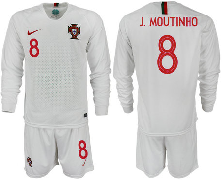 Portugal 8 J. MOUTINHO Away 2018 FIFA World Cup Long Sleeve Soccer Jersey Portugal 8 J. MOUTINHO Away 2018 FIFA World Cup Long Sleeve Soccer Jersey
