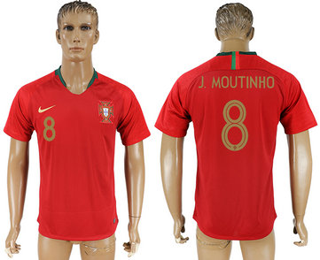 Portugal 8 J. MOUTINHO Home 2018 FIFA World Cup Thailand Soccer Jersey Portugal 8 J. MOUTINHO Home 2018 FIFA World Cup Thailand Soccer Jersey