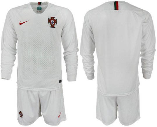 Portugal Away 2018 FIFA World Cup Long Sleeve Soccer Jersey Portugal Away 2018 FIFA World Cup Long Sleeve Soccer Jersey