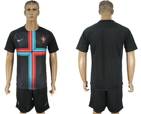 Portugal Black Training 2018 FIFA World Cup Soccer Jersey Portugal Black Training 2018 FIFA World Cup Soccer Jersey