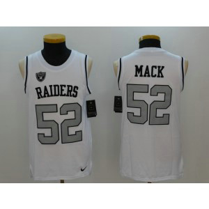 Raiders 52 Khalil Mack White Color Rush Tank Top Raiders 52 Khalil Mack White Color Rush Tank Top