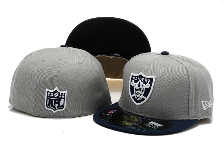 Raiders fitted grey caps 60 005