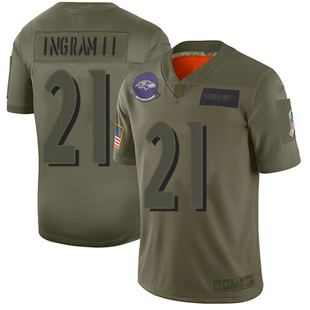 Ravens #21 Mark Ingram II Camo Men's Stitched Football Limited 2019 Salute To Service Jersey Ravens #21 Mark Ingram II Camo Men's Stitched Football Limited 2019 Salute To Service Jersey