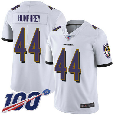 Ravens #44 Marlon Humphrey White Men's Stitched Football 100th Season Vapor Limited Jersey Ravens #44 Marlon Humphrey White Men's Stitched Football 100th Season Vapor Limited Jersey