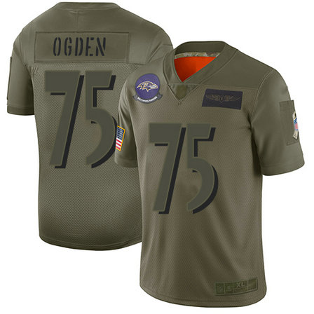 Ravens #75 Jonathan Ogden Camo Men's Stitched Football Limited 2019 Salute To Service Jersey Ravens #75 Jonathan Ogden Camo Men's Stitched Football Limited 2019 Salute To Service Jersey