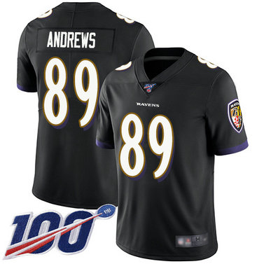 Ravens #89 Mark Andrews Black Alternate Men's Stitched Football 100th Season Vapor Limited Jersey Ravens #89 Mark Andrews Black Alternate Men's Stitched Football 100th Season Vapor Limited Jersey