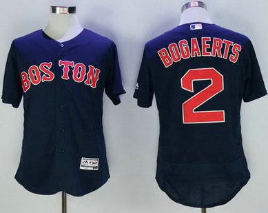 Red Sox 2 Xander Bogaerts Navy Flexbase MLB Jersey