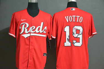 Reds 19 Joey Votto Red 2020 Nike Cool Base Fashion Jersey Reds 19 Joey Votto Red 2020 Nike Cool Base Fashion Jersey