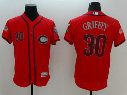 Reds 30 Griffey Red Fashion Stars & Stripes Flexbase Jersey Reds 30 Griffey Red Fashion Stars & Stripes Flexbase Jersey