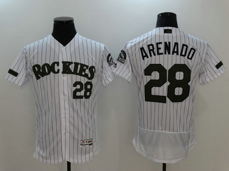 Rockies 28 Nolan Arenado White 2017 Memorial Day Flexbase Jersey Rockies 28 Nolan Arenado White 2017 Memorial Day Flexbase Jersey