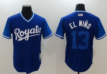 Royals 13 Salvador Perez El Nino Majestic Royal 2017 Players Weekend Nickname Jersey