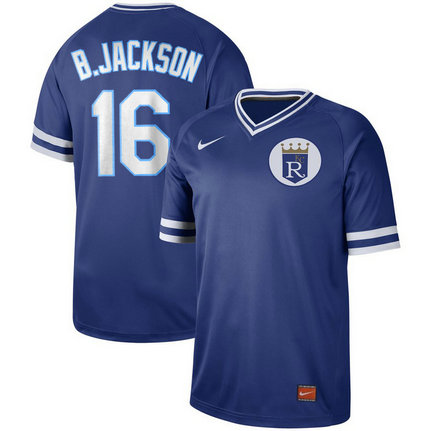 Royals 16 Bo Jackson Blue Throwback Jersey
