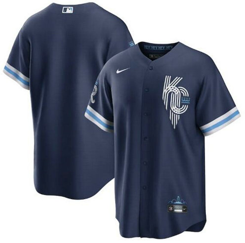 Royals Blank Navy Nike 2022 City Connect Cool Base Jersey