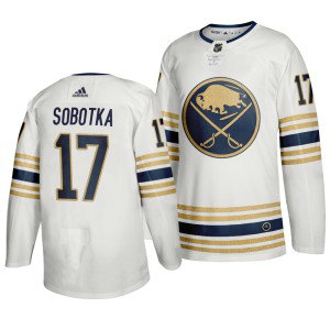Sabres 17 Vladimir Sobotka White 50th anniversary Adidas Men Jersey Sabres 17 Vladimir Sobotka White 50th anniversary Adidas Men Jersey