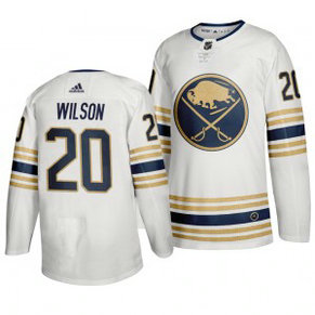 Sabres 20 Scott Wilson White 50th anniversary Adidas Men Jersey