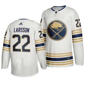 Sabres 22 Johan Larsson White 50th anniversary Adidas Men Jersey Sabres 22 Johan Larsson White 50th anniversary Adidas Men Jersey