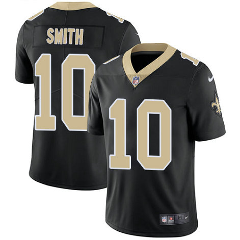Saints #10 Tre'Quan Smith Black Team Color Men's Stitched Football Vapor Untouchable Limited Jersey Saints #10 Tre'Quan Smith Black Team Color Men's Stitched Football Vapor Untouchable Limited Jersey