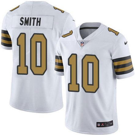 Saints #10 Tre'Quan Smith White Men's Stitched Football Limited Rush Jersey Saints #10 Tre'Quan Smith White Men's Stitched Football Limited Rush Jersey