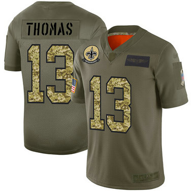 Saints #13 Michael Thomas Olive-Camo Men's Stitched Football Limited 2019 Salute To Service Jersey Saints #13 Michael Thomas Olive-Camo Men's Stitched Football Limited 2019 Salute To Service Jersey