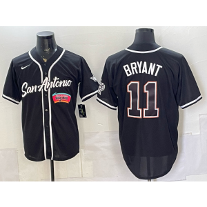 San Antonio Spurs 11 Bryant Black Baseball Vapor Limited Men Jersey 1 San Antonio Spurs 11 Bryant Black Baseball Vapor Limited Men Jersey 1