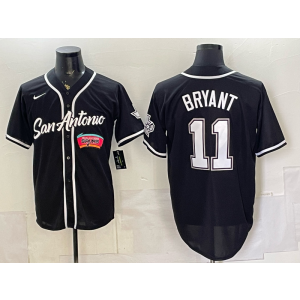 San Antonio Spurs 11 Bryant Black Baseball Vapor Limited Men Jersey San Antonio Spurs 11 Bryant Black Baseball Vapor Limited Men Jersey
