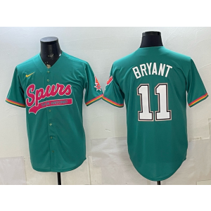 San Antonio Spurs 11 Bryant Green Baseball Vapor Limited Men Jersey 4