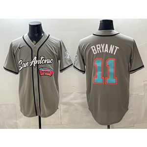 San Antonio Spurs 11 Bryant Grey Baseball Vapor Limited Men Jersey 1 San Antonio Spurs 11 Bryant Grey Baseball Vapor Limited Men Jersey 1