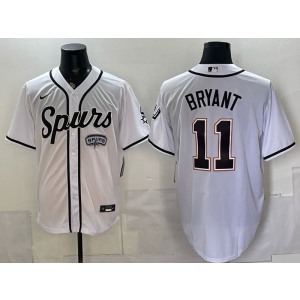 San Antonio Spurs 11 Bryant White Baseball Vapor Limited Men Jersey 1 San Antonio Spurs 11 Bryant White Baseball Vapor Limited Men Jersey 1