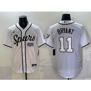 San Antonio Spurs 11 Bryant White Baseball Vapor Limited Men Jersey San Antonio Spurs 11 Bryant White Baseball Vapor Limited Men Jersey