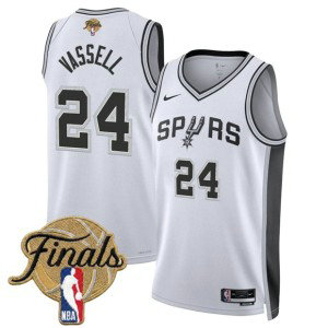 San Antonio Spurs 24 Devin Vassell White 2026 Finals Men Jersey