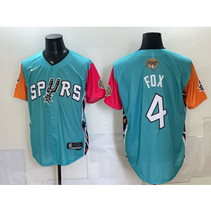 San Antonio Spurs 4 De'Aaron Fox Green Finals Baseball Vapor Limited Men Jersey San Antonio Spurs 4 De'Aaron Fox Green Finals Baseball Vapor Limited Men Jersey