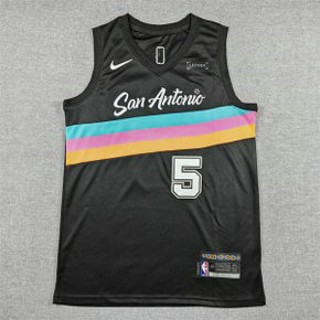 San Antonio Spurs 5 Castle Black Men Jersey San Antonio Spurs 5 Castle Black Men Jersey